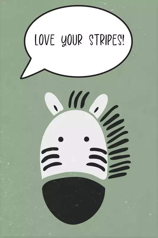 Zebra nursery print - affiche animaux chambre bebe