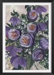 Roses anglaises - affiche de fleurs