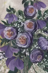 Roses anglaises - affiche de fleurs