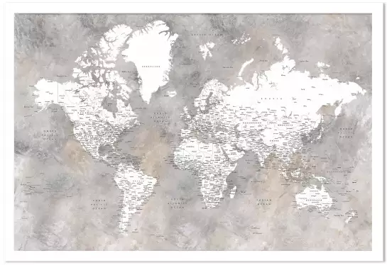 Les villes Vali - affiche carte du monde