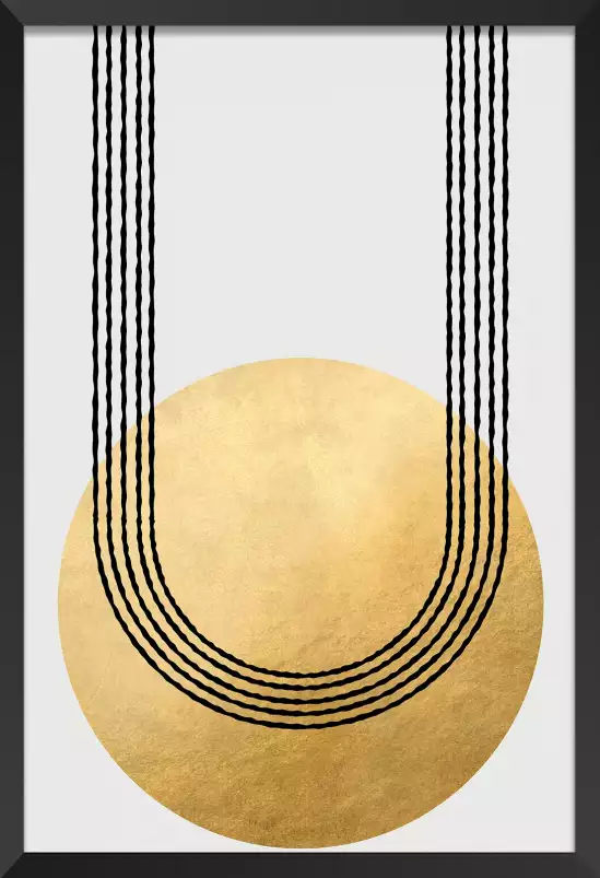 Gold balance - affiche art geometrique