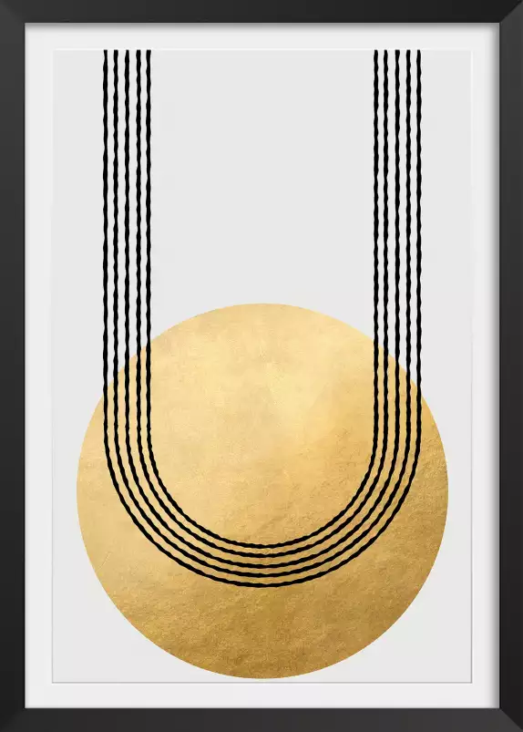 Gold balance - affiche art geometrique