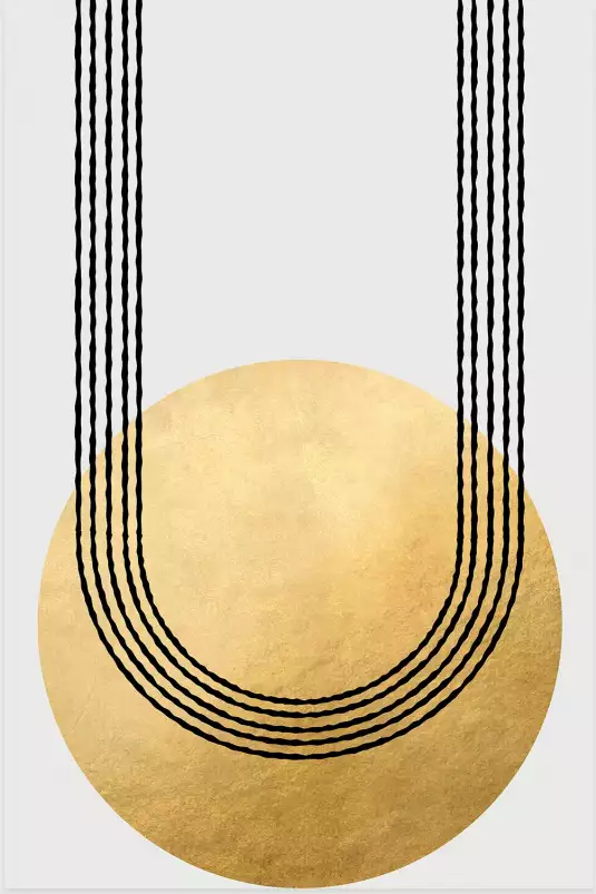 Gold balance - affiche art geometrique