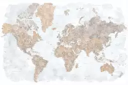 Carte du monde de Calista - affiche carte du monde