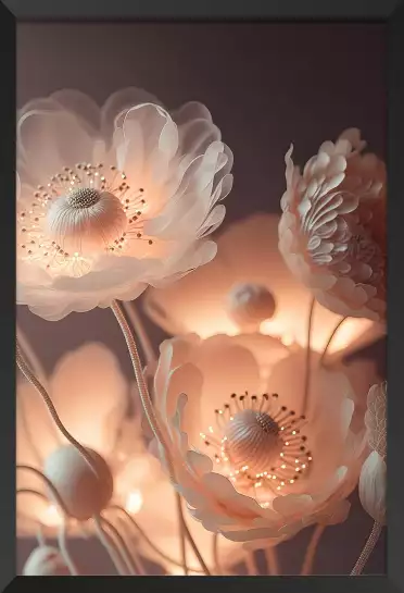 Fleurs lumineuses - tableau floral
