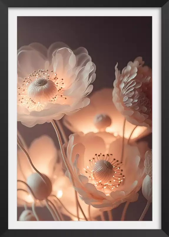 Fleurs lumineuses - tableau floral