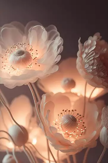 Fleurs lumineuses - tableau floral