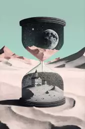 Le temps passe - affiche de la lune