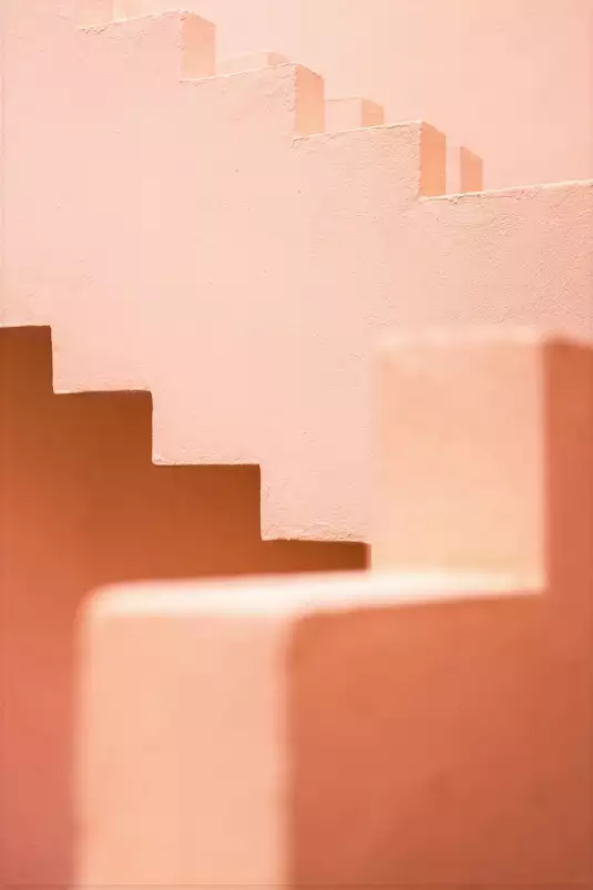 La Muralla Roja détail rose - affiche architecture