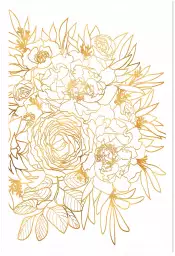 Nanette art floral - tableau contemporain fleurs