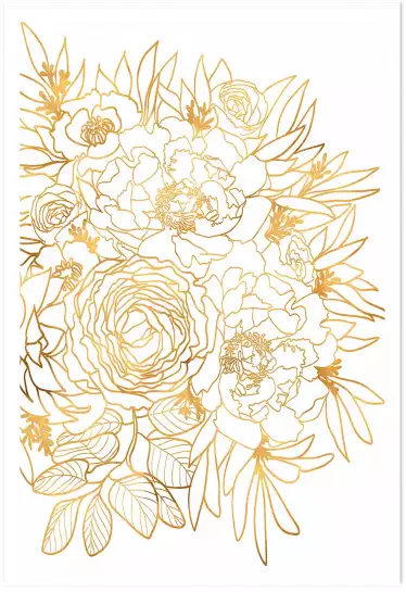 Nanette art floral - tableau contemporain fleurs