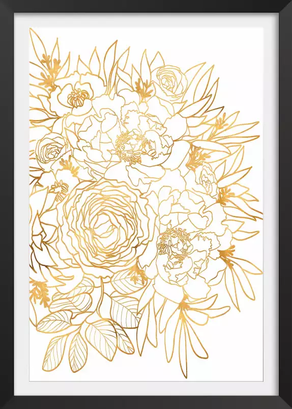 Nanette art floral - tableau contemporain fleurs