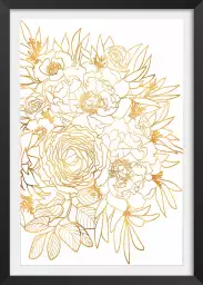 Nanette art floral - tableau contemporain fleurs