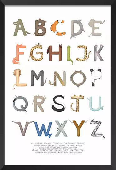 Lettres anglaises - animal alphabet