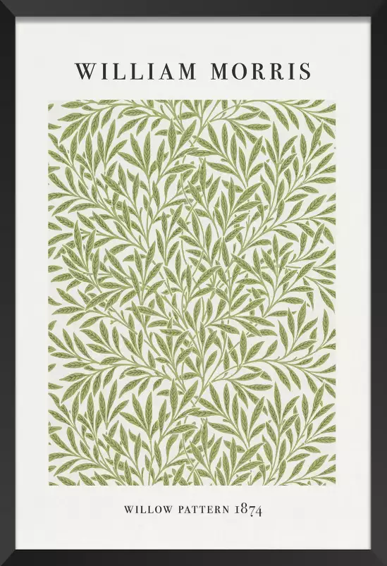 Motif de saule - affiche feuille