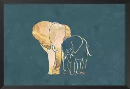 Éléphant d'or - peinture elephant