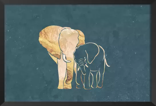 Éléphant d'or - peinture elephant