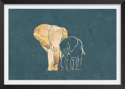 Éléphant d'or - peinture elephant