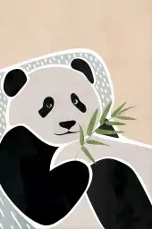 Scandi Panda - affiche pour enfant