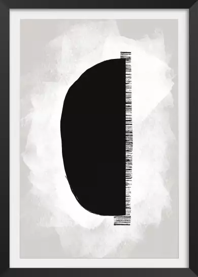 Demi lune noire - affiche abstrait et géométrie