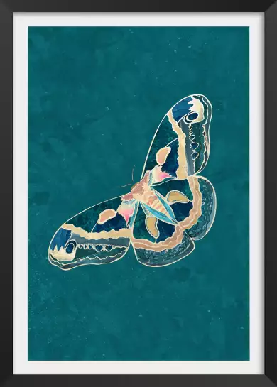 Papillon turquoise - art moderne animaux