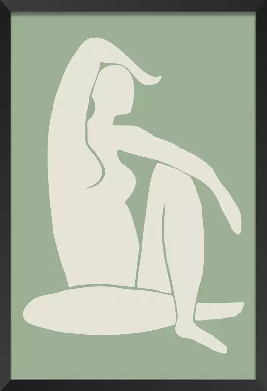 Figurine Matisse verte - affiches minimalistes