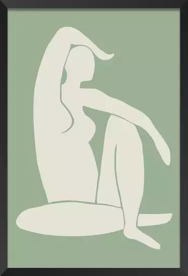 Figurine Matisse verte - affiches minimalistes