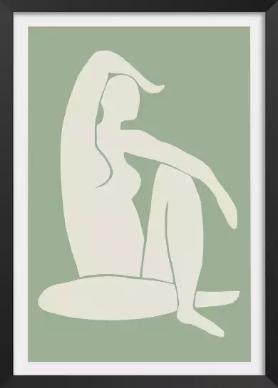 Figurine Matisse verte - affiches minimalistes