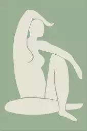 Figurine Matisse verte - affiches minimalistes