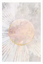 Adoration du soleil univers doré - tableau abstrait