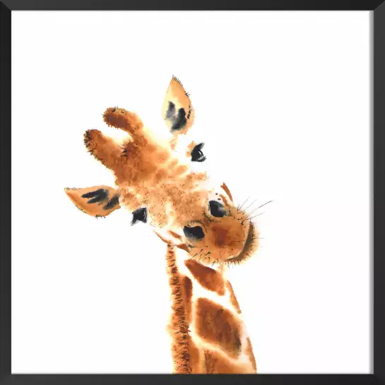 Charmante girafe - poster enfants