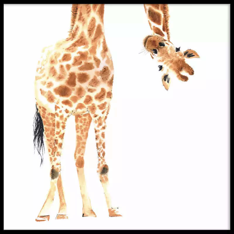 Oyka  Affiche chambre bébé Girafe & Girafon