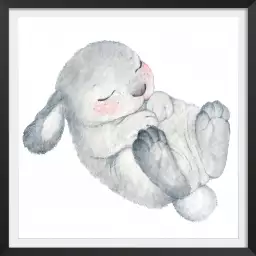 Lapin endormi pour enfant - poster enfants