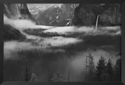 Brouillard flottant dans la vallée de Yosemite - tableau paysage