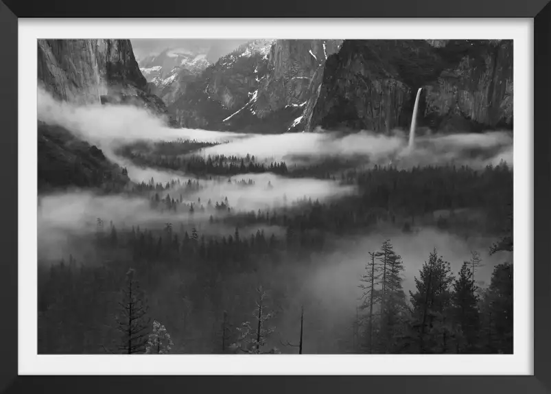 Brouillard flottant dans la vallée de Yosemite - tableau paysage