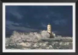 Faro di Mangiabarche en Sardaigne - affiche paysage mer