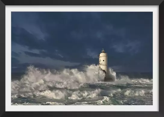 Faro di Mangiabarche en Sardaigne - affiche paysage mer