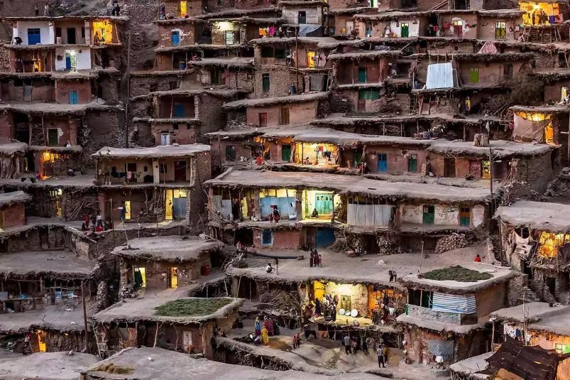 Architecture de terre en Iran - photographie paysage