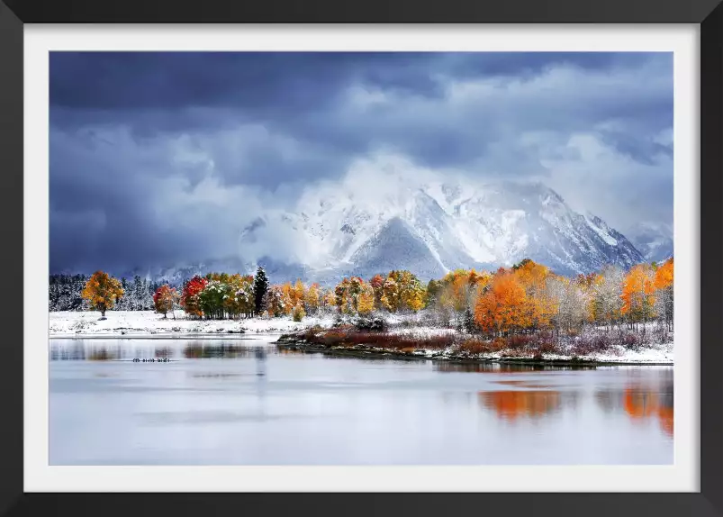 Lac glacé - affiche montagne