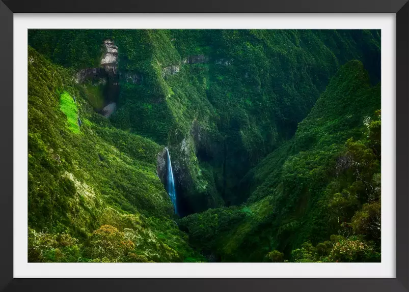 Trou de Fer Ile de la Reunion - affiche montagne