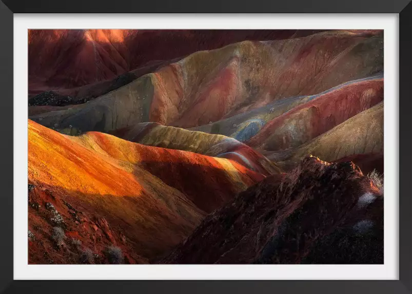 Reliefs de Danxia - tableau paysage