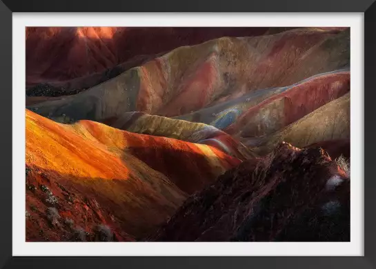 Reliefs de Danxia - tableau paysage