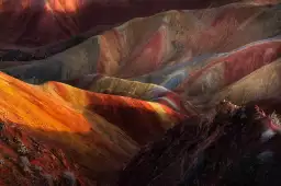 Reliefs de Danxia - tableau paysage