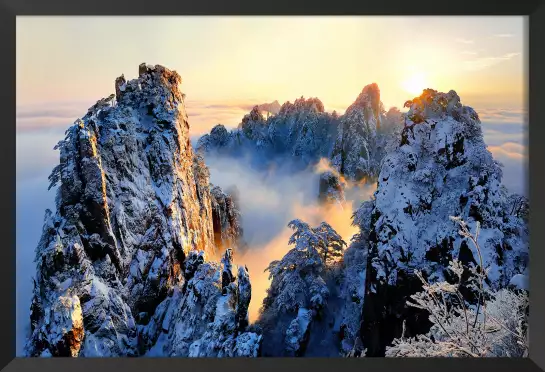 Mont Huang Shan - affiche montagne