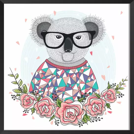 Hipster koala - tableau enfantin