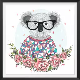 Hipster koala - tableau enfantin