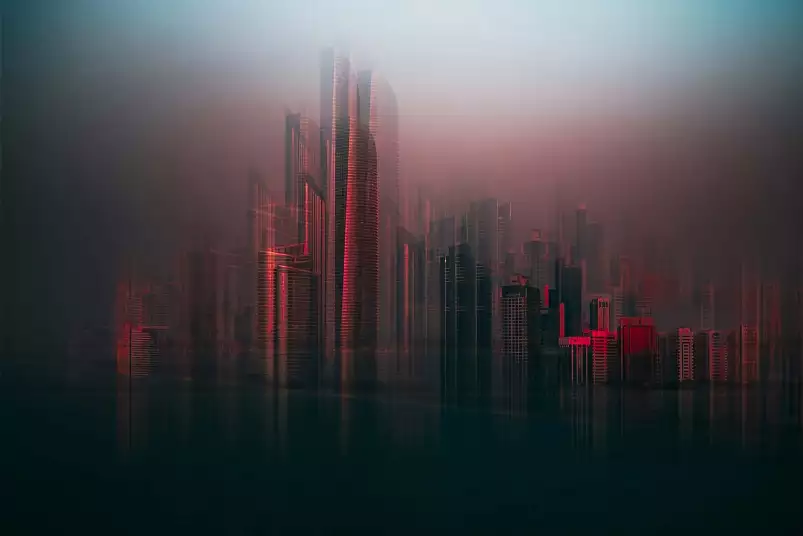 Ligne d'horizon d'Abu Dhabi - affiche ville