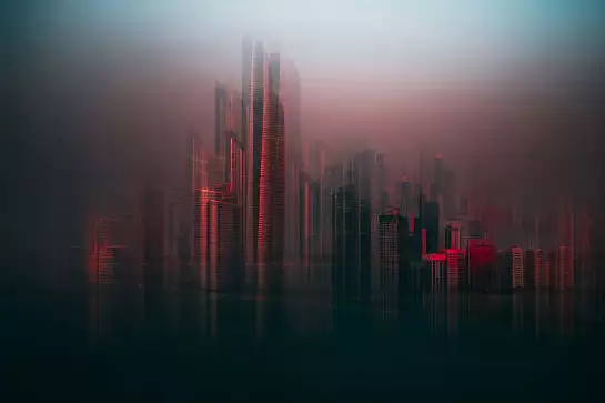Ligne d'horizon d'Abu Dhabi - affiche ville
