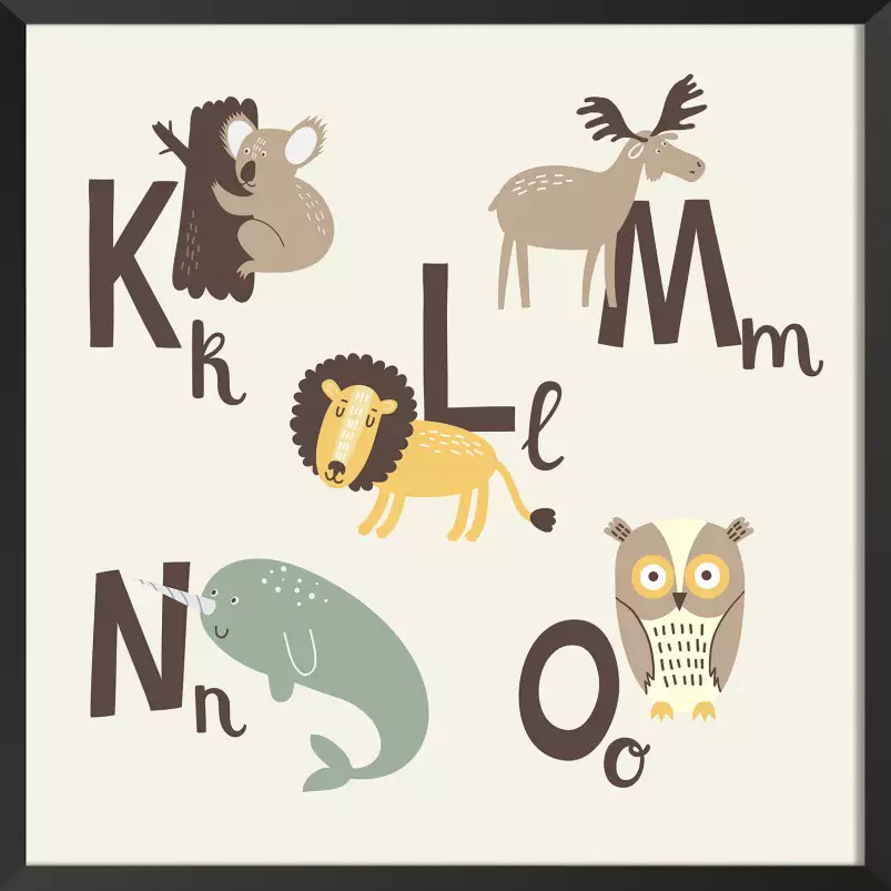 Klmno - affiche alphabet