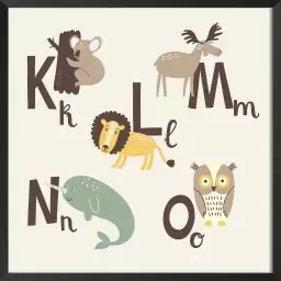 Klmno - affiche alphabet